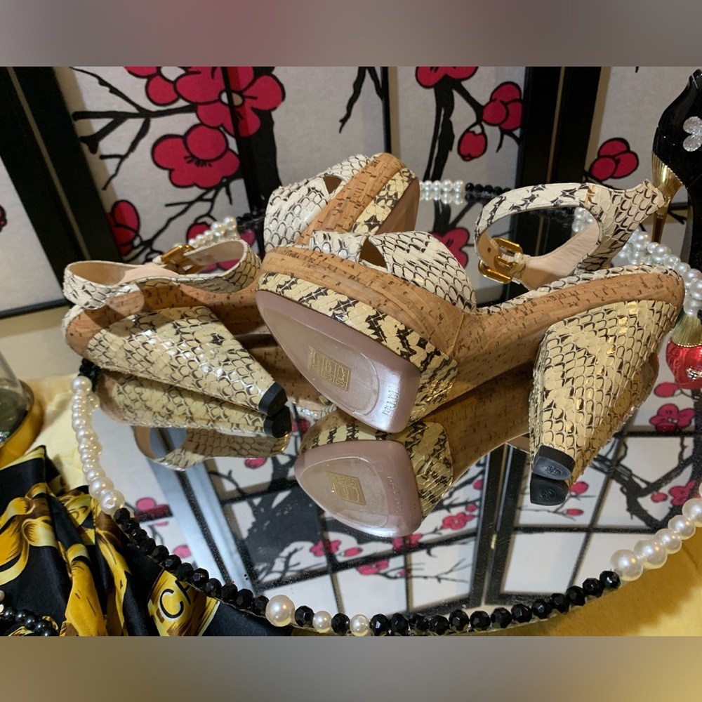 Prada Python Platform Sandals!Euc!Retail $750.00 … - image 8